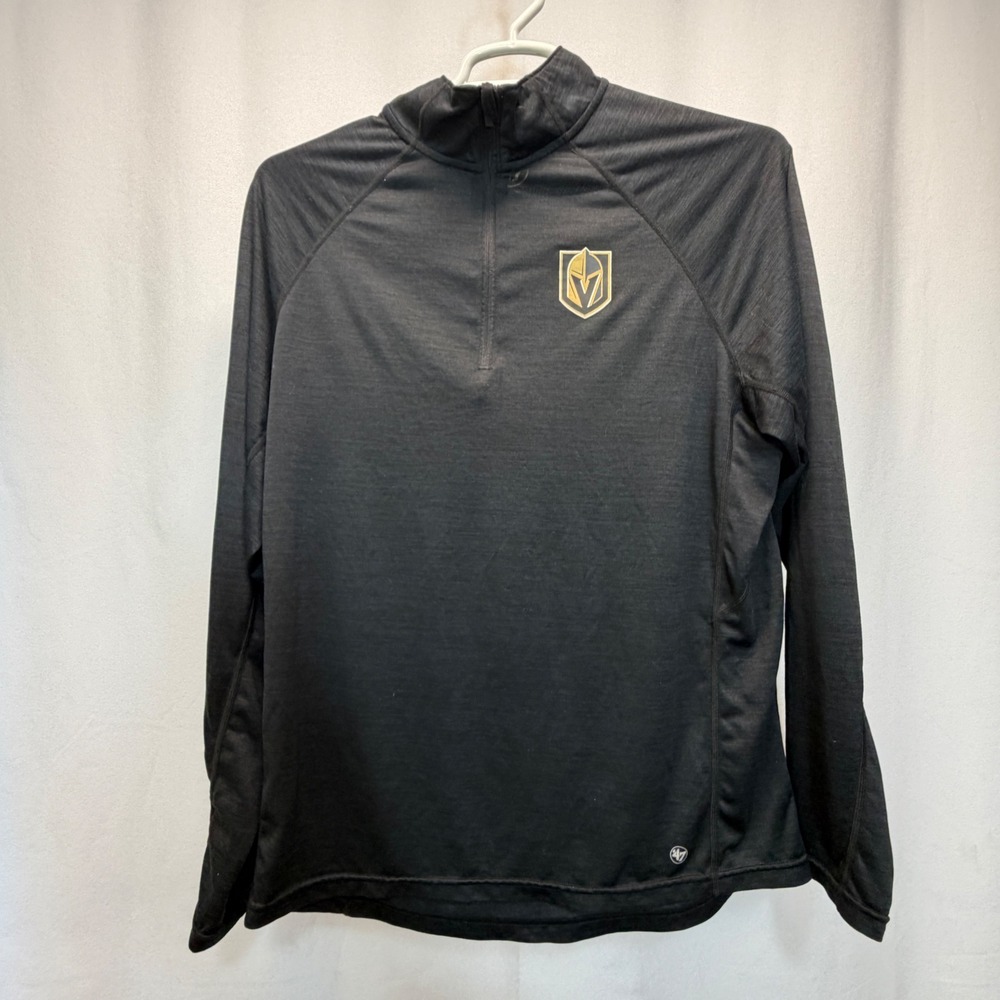 Vegas Golden Knights '47 Brand Pullover Mens‎ Medium Black NHL Quarter Zip